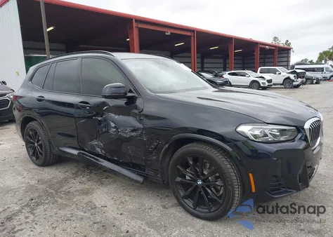 2022 BMW X3 Sdrive30I z USA, uszkodzony, nr VIN 5UX43DP09N9K95185